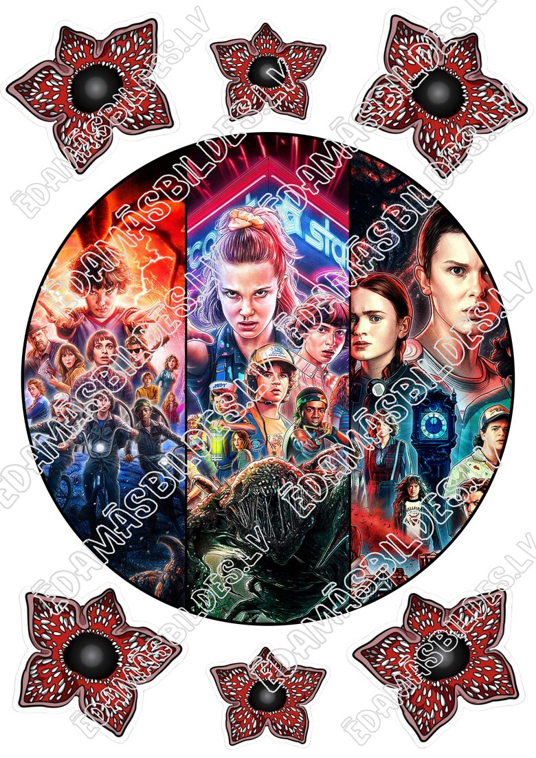 Cukura papīrs ar apdruku "Stranger vibes", 19 cm